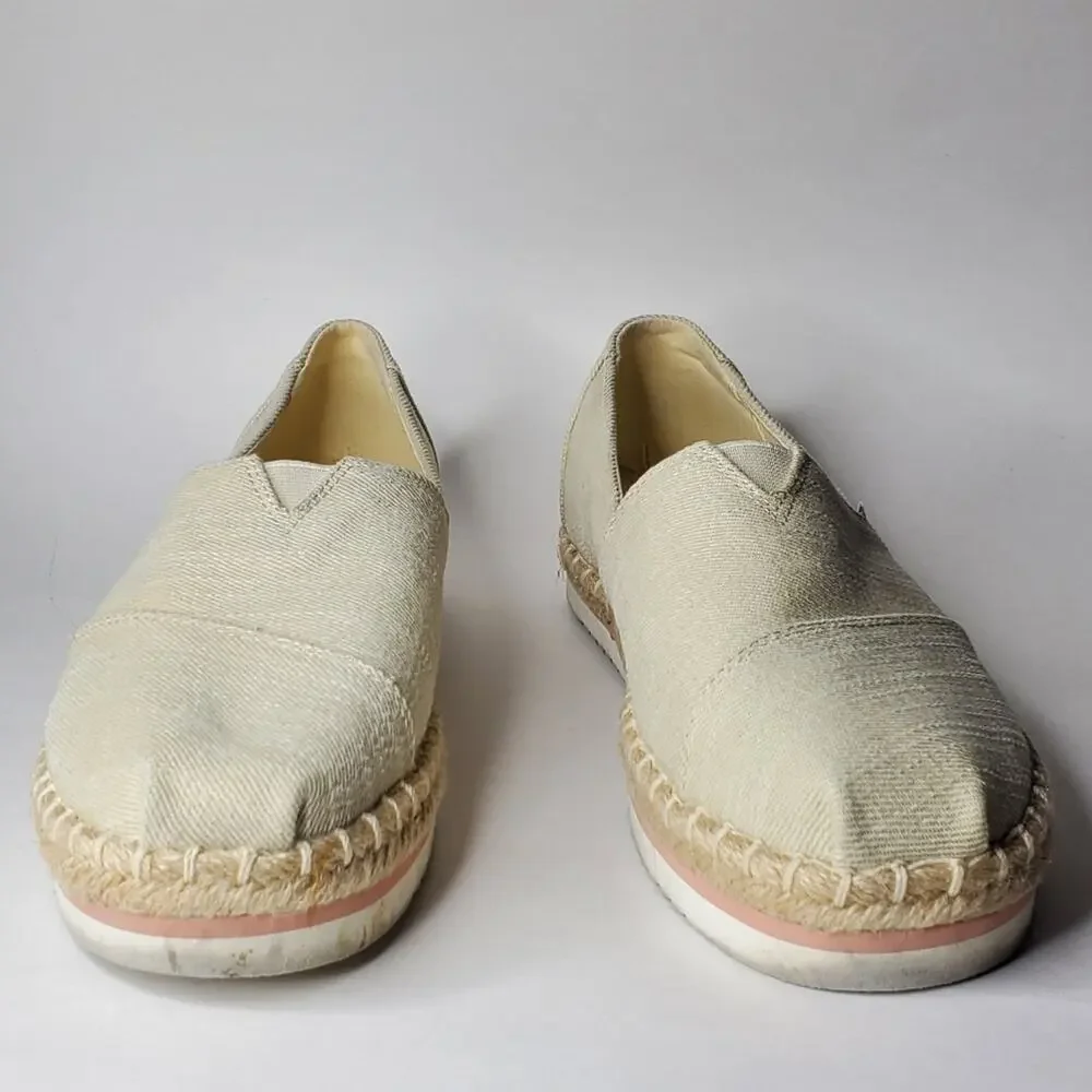 Toms Women's Alpargata Platform Espadrille Slip on Casual shoes Size 10